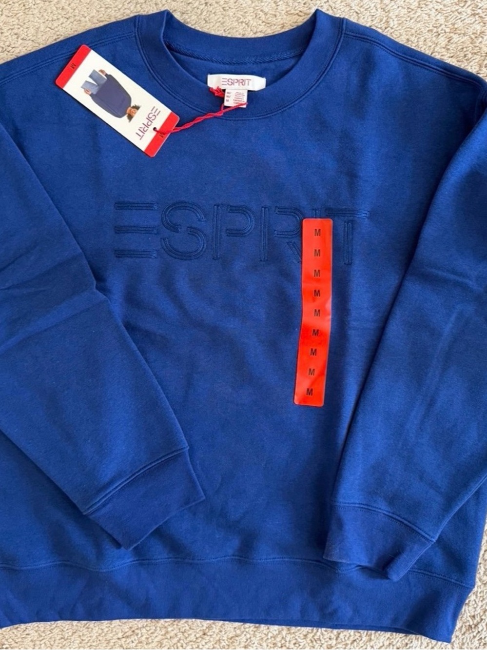 Esprit Women’s Blue Embroidered Logo Sweater